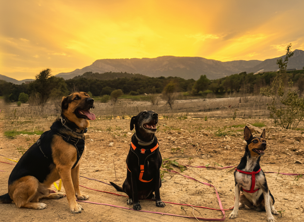 Trabajo de educación canina y mantrailing con Alai Home