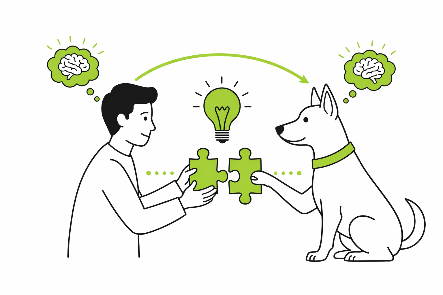 Aprendizaje bidireccional entre persona y perro